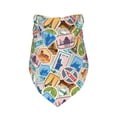 thumbnail image 1 of Dog Bandanas, Stamp Pattern world Adjustable Dog Scarf Triangle Bib Handkerchief Accessories for Small Medium Large Dogs, Cats, Pets, 1 of 6