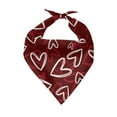 thumbnail image 1 of Dog Bandanas Valentine's Day Triangle Bibs Washable Cotton Handkerchief, Stylish Pet Scarf for Small Medium Dogs, 1 of 1