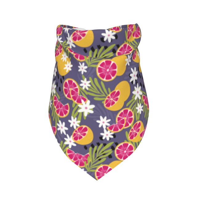 Dog Bandanas grapefruit leaves Washable Handkerchief Scarf Triangle