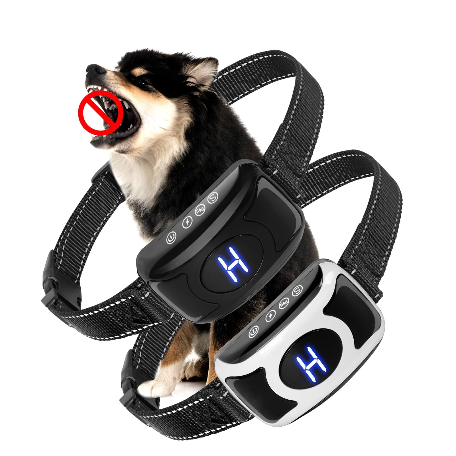 Picture of Dog Bark Collar FEV6 2 Pack, Automatic Bark Collar for Large Medium ...