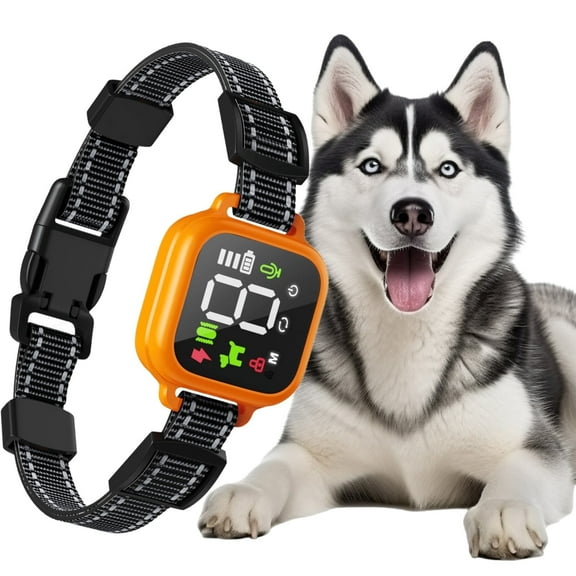 Dog Bark Collar for All Dogs, 4 Modes Bark No False Trigger Auto Smart Stop Barking Collar for Training, Dog Shock Collar with Beep, Vibration & Shock