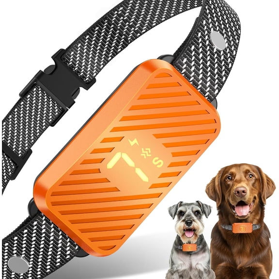 Dog Bark Collar for Large Medium Small Dogs, Effective No-Bark Collar, Smart Barking Collar, Rechargeable Bark Collar with 7 Sensitivity, 3 Modes, IP65 Waterproof