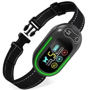 Dog Bark Collar Rechargeable, Auto Barking Collar with 4 Modes Sound/Vibration/Electric Shock, Adjustable 5 Sensitivity Levels, IP67 Waterproof for Medium Large Dogs