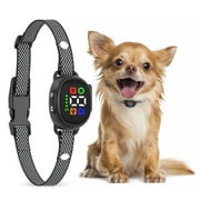 Dog Bark Collar, Rechargeable Smart Collar, Anti Barking Training Collar with 7 Adjustable Sensitivity Beep Vibration, Bark Collar for Medium Small Dogs Black