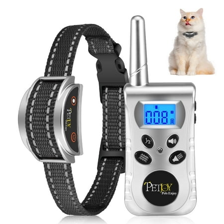 PaiPaitek Cat Training Collar, No Shock, Vibrating, Beep, 1500ft Remote, Waterproof