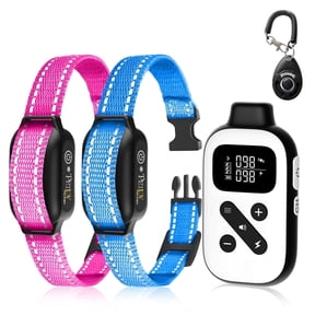 PetJoy 2 in 1 Dog Training Collars for 2 Dogs,4 Modes Dog Shock Collar with Remote for Small Large Dogs,2800ft Anti Barking Collar IPX7 Waterproof