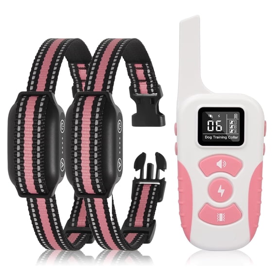 Dog Bark Collar with Remote, 2-in-1 Bark and Shock Collar Combo, 3300Ft Dog Training Collar - Auto Anti Bark/Beep/Vibration/Shock 4 Modes, IP67 Smart E-Collar with 5 Adjustable Levels of Sensitivity