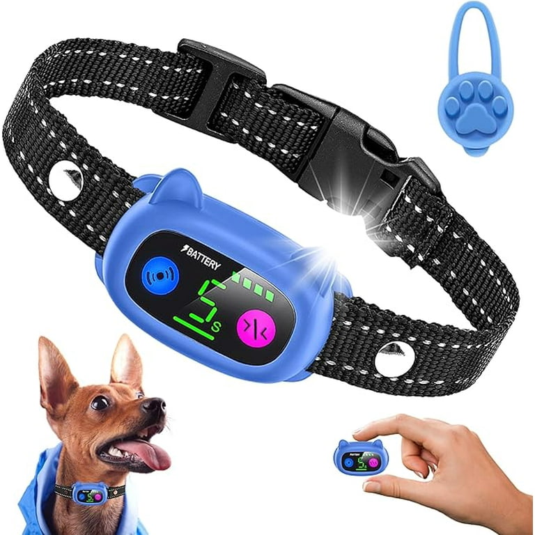 Dog Bark Collar Smart Bark Collar for Small Medium Dogs Automatic No Shock Anti Barking Training Collar Rechargeable No Bark Collar. Stop Barking Noise. Vibrating Collars for Small Breed Walmart