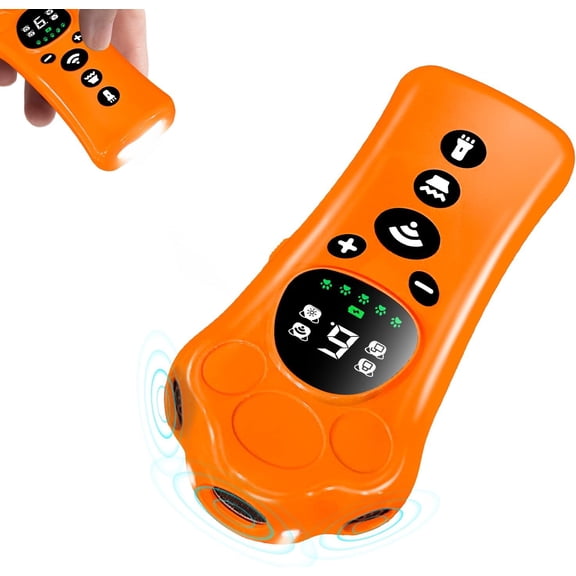 Dog Bark Deterrent Device 3X Anti Barking Tool with 10-Level Ultrasonic Sound & Flashlight Safe Behavior Corrector for Dogs