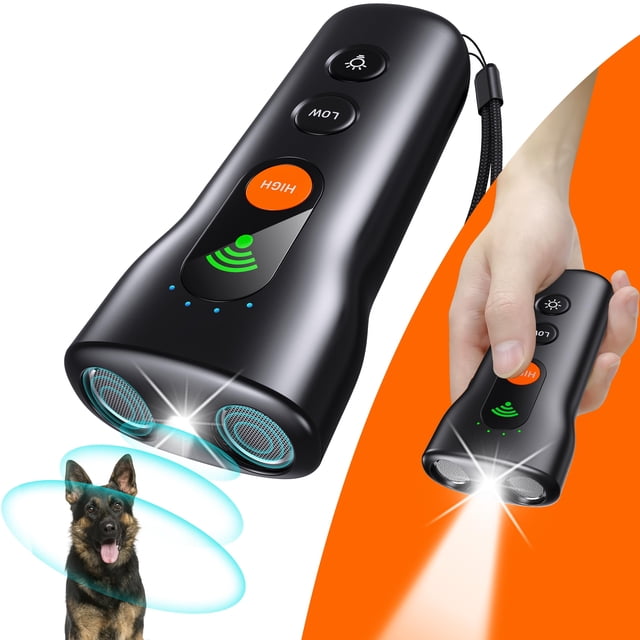 Dog Bark Deterrent Devices,3 in 1 Anti Bark Device for Dogs Dual Sensor