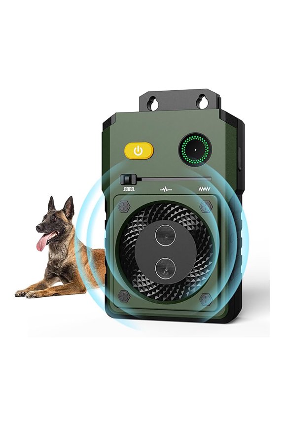 Rechargeable 50ft Ultrasonic Dog Bark Control Device with 2 Sonic Emitters