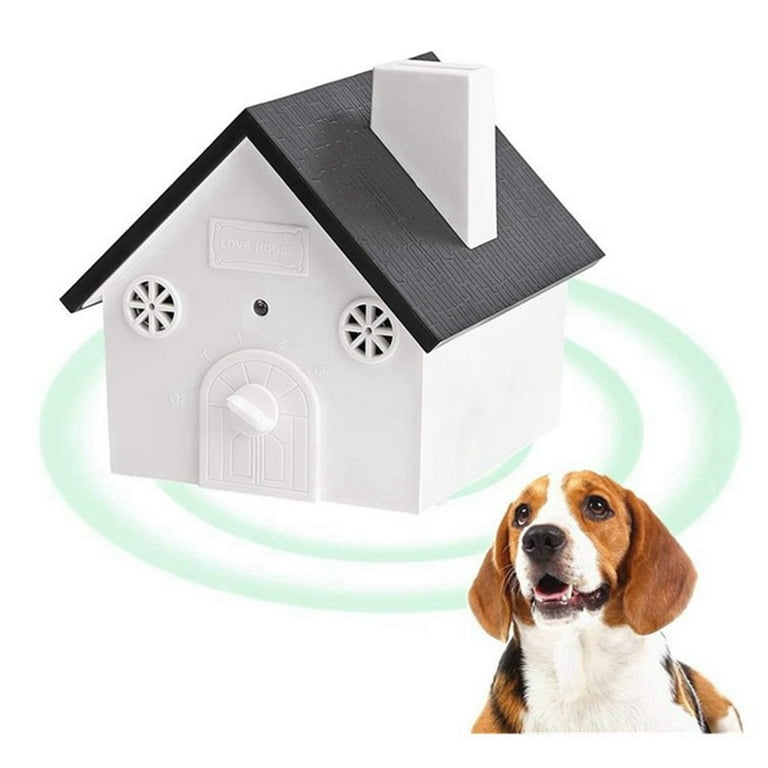 Dog Barking Control Devices Anti Barking Device Outdoor up to 50 ft Range Adjustable 3 Levels Stop Neighbors Dog from Barking Waterproof Birdhouse Ultrasonic Dog Bark Deterrent for Dog Training Walmar...
