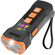 Dog Barking Control Devices three Sensors Anti Barking Device with Training/Deterrent Modes Dog Whistle to Stop Barking Ultrasonic Dog Barking Deterrent with LED Flashlight 50 ft Range, Rechargeable