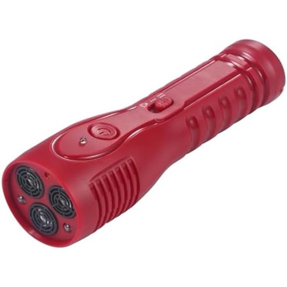 Dog Barking Deterrent Device - Rechargeable Handheld Trainer with 3 Sensors & LED Flashlight, Effective Behavior Correction Tool for Dogs (Black)