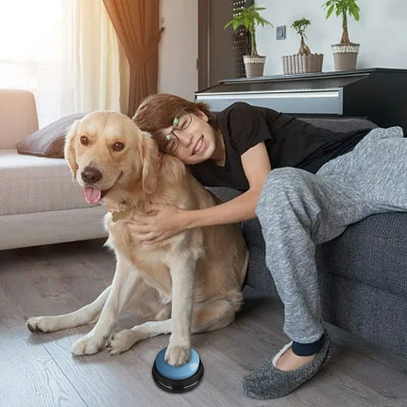 Dog Barking Dinner Pet Communication Button Training Talking Toy Recording Vocalizer Extrusion Box Voice Sound Box