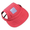 thumbnail image 1 of Dog Baseball Cap Adjustable Dog Outdoor Sport Sun Protection Baseball Hat Cap with Neck Strap,Visor Sunbonnet Outfit with Ear Holes for Puppy Small Dogs,Red, 1 of 7