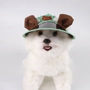 Dog Baseball Cap, Baseball Gear, Outdoor Gear, Dog Ear, Dog Hats, HatsforSmall Dogs, Kitten Puppy, Rabbits, Adjustable Elastic Band, Green Outdoor Fabric, Teddy Bear, 1 Pc