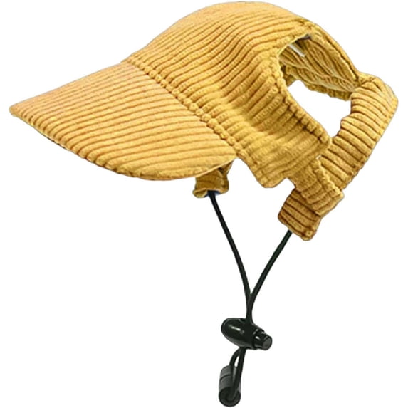 Dog Baseball Cap, Dog Cat Summer Beach Visor Hat with Ear Holes, Adjustable Puppy Sunbonnet Headdress