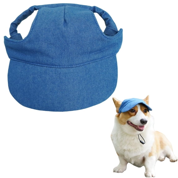 Dog Baseball Cap Outdoor, Pet Sun Protection Hat, Adjustable Ear Hole Design, Breathable Comfortable Fit, Beach Walking Hiking Travel Essentials S