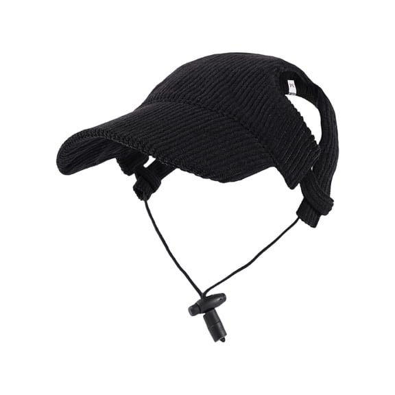 Dog Baseball Cap Pet Hats with Ear Holes for Small Medium and Large Dogs,Pet sunscreen cap,Comfortable Pet Sun Hat with Adjustable Strap,Black,L