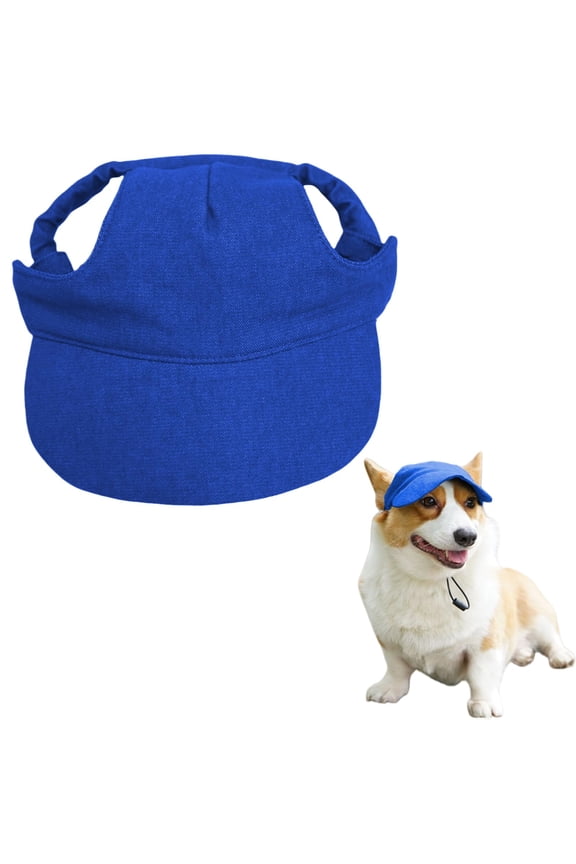 Dog Baseball Cap – Pet Summer Beach Hat, Breathable Sun Bonnet with Ear Holes & Visor, Adjustable Chin Strap for Small Medium Large Dogs,Outdoor Walking,Beach,Travel, M