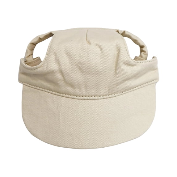Dog Baseball Cap,Pet Summer Beach Hat,Dog Cat Sunbonnet Cap with Ear Holes,Adjustable Cat Visor for Small Medium Large Dogs,Dog Baseball Cap-Beige-M