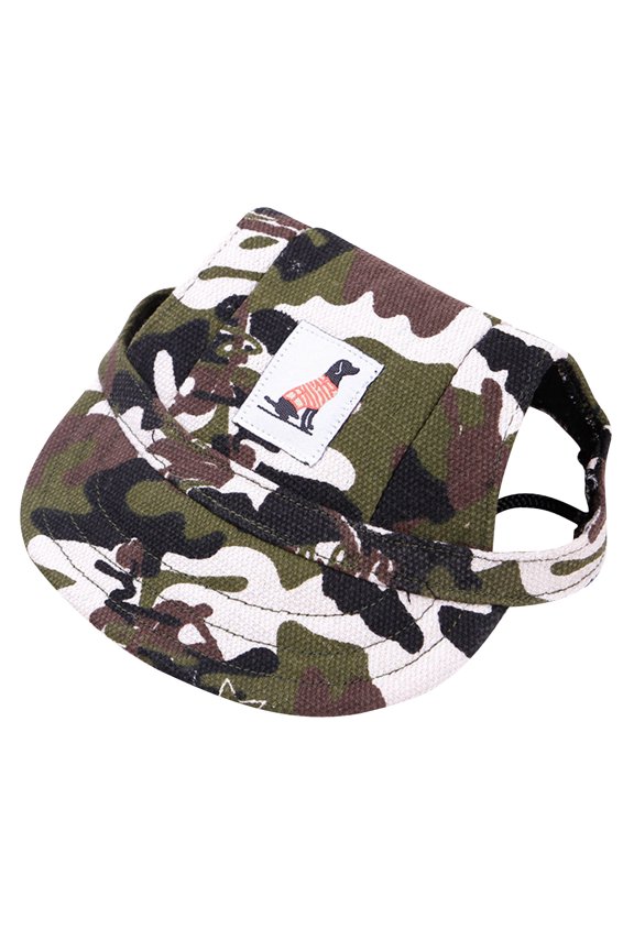 Dog Baseball Cap, Pet Sun Hat For Puppy, Small Dog Summer Hat Size S - Summer Canvas Sun Protection, Camouflage Pattern, Outdoor Sun Shade Hat - For Small Dogs, Puppies, Outdoor