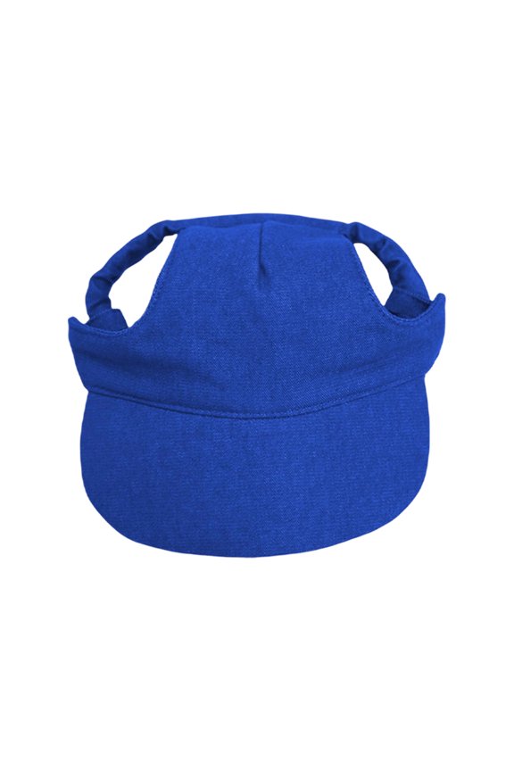 Dog Baseball Cap, Royal Blue Pet Ear Cutout Hat, Dog Sun Protection Hat for Outdoor Walks, Puppy Sun Visor Sunproof Headwear, Lightweight Soft-Woven Pet Casual Head Covering That