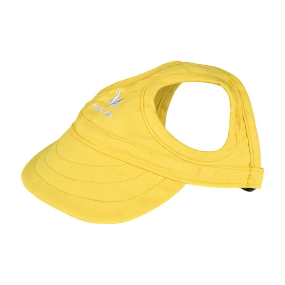 Dog Baseball Cap Sun Visor With Ear Holes Adjustable Strap Puppy Sun Hat For Small Medium Dogs