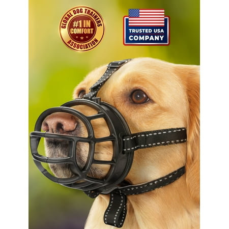 Dog Basket Muzzle, Soft & Comfortable Baskerville Ultra Muzzle for Large Dogs, Safe Mouth Cover for Pet Training by Yes4Quality