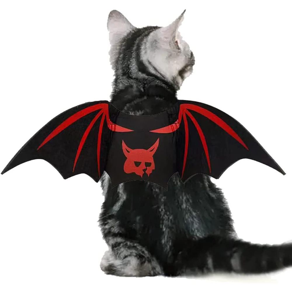 Dog Bat Costume Halloween Pet Costume Bat Wings Cosplay Dog Costume Cat Costume for Party,red