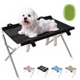 thumbnail image 1 of Dog Bath Hammock with Stand, Pet Shower Holder, Portable Detachable Dog Shower Chair with Holes for Legs, Dog Grooming Hammock for Small Dogs Bathing, Grooming + Free Pet Bathing Brush(Black), 1 of 10