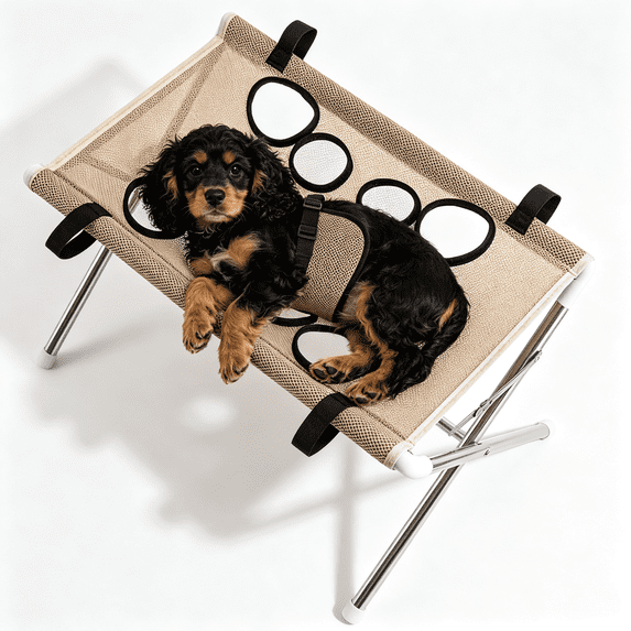 Dog Bath Hammock for Grooming, 24 Inch Foldable Dog Shower Holder for Dogs and Cats Home Salon Grooming, Washable Mesh, Joint Support & Restraint