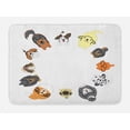 thumbnail image 1 of Dog Bath Mat, Various Different Dogs in Cartoon Style Looking Up in Circle Adorable Cute Characters, Non-Slip Plush Mat Bathroom Kitchen Laundry Room Decor, 29.5 X 17.5 Inches, Multicolor, Ambesonne, 1 of 2