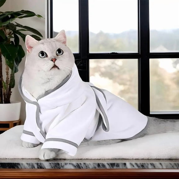 Dog Bath Robe Hooded Dog Drying Coat Dog Bathrobe Super Absorbent Dog Robe Dog Drying Towel Bath Towels Pet Towels B