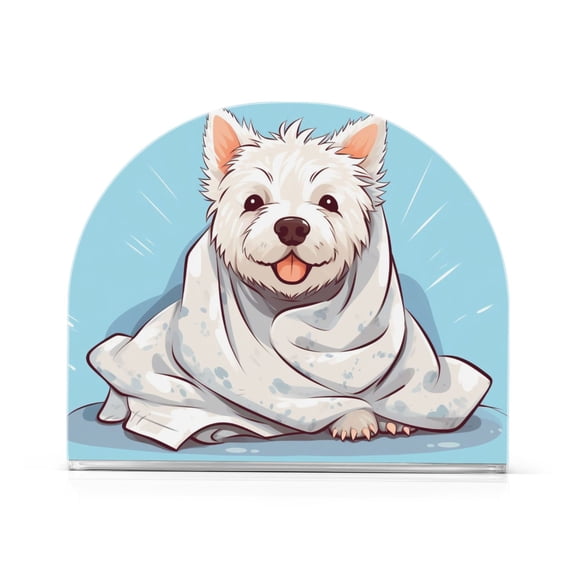 Dog Bath Towel Napkin Holder for Table Clear Napkin Stand Paper Holder Acrylic Organizer Dispenser Napkins for Dinner Kitchen Restaurant Room