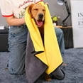 thumbnail image 1 of Dog Bath Towel - Super Absorbent Microfiber Dog Towel for Small Medium Large Dogs and Cats, Yellow & Grey, 1 of 6