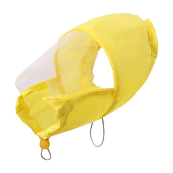 Dog Bathing Headgear Puppy Head Cover Ear Protector Rainproof Polyester with Clear Face Shield for Pets