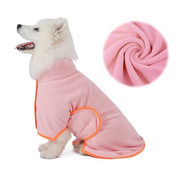 Dog Bathrobe Towel Absorbent Microfiber Pet Quick-Drying Towel, Wearable Soft Bath Robes for After Bath, Shower, Swim, or Wet Walks for Small, Medium, and Large Dogs