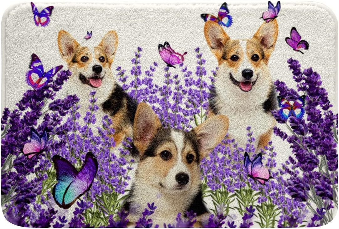 Dog Bathroom Rugs Cute Cartoon Dogs Bath Mat Pet Puppy Animal Design