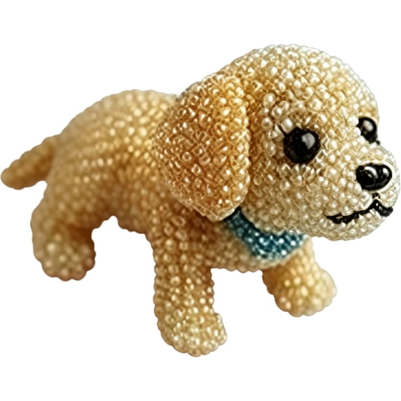 Dog Bead Embroidery Kit Handcraft Beaded Puppy DIY Material Set for Beginners and Advanced Craft Lovers