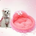 thumbnail image 1 of Dog Bed under $5! kkbbma Dog Bed Washable Princess Cat Couch Soft Plush Pet Sofa Nest Mat Snuggle Kitten Puppy Cave Beds Cute Cozy Kitten Doggy Kennel Cushion Small Medium Dogs Cats Sleeping Pad, 1 of 6