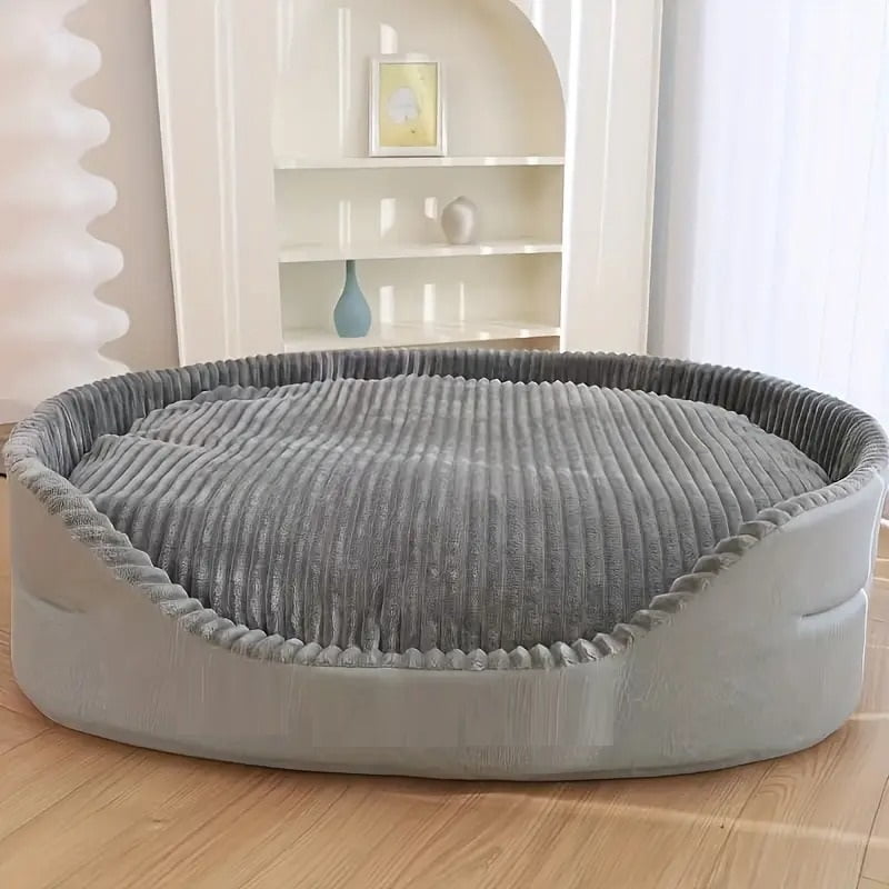 TAIMASI Dog Bed & Cat Bed, Soft Rectangle Pet Bed, Anti- Slip Bite-Resistant Pet Sofa Kennel for Cats, Puppies, and Medium Dogs - Gray, L