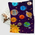 thumbnail image 1 of Dog Bed Cover and Pet Blanket Cartoon Solar System Cute Planets With Funny Faces Sofa Pet Bed Mat Car Incontinence Mattress Protectors Furniture Couch Cover for Most Cats Dogs Pet L, 1 of 2