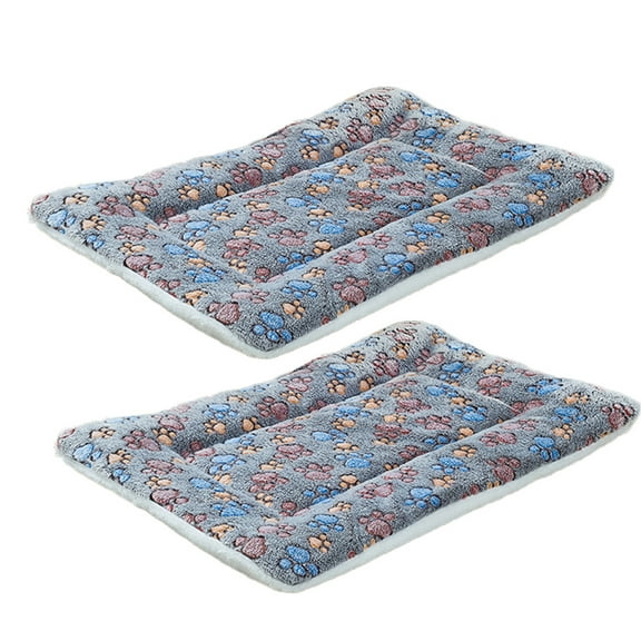 Dog Bed Crate Bed Pad Mat Soft Washable Pet Beds Non Slip Mattress Kennel Pads with paw print32*25cm