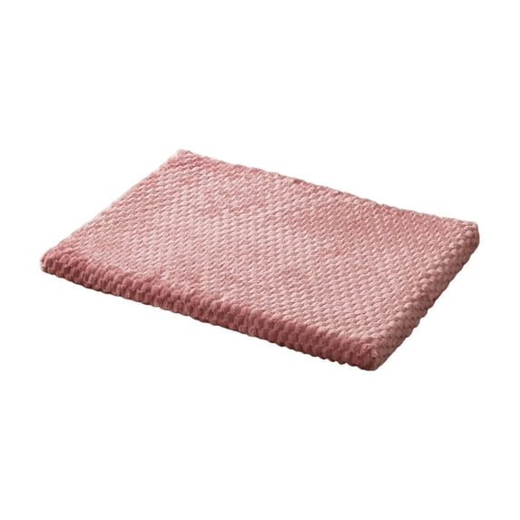 Dog Bed Crate Mat, Soft Durable Washable Anti-Slip Kennel Pad for Dogs & Cats, Non-Slip Kennel Pad for Crate/Floor/Car (Pink, 16''X20'')