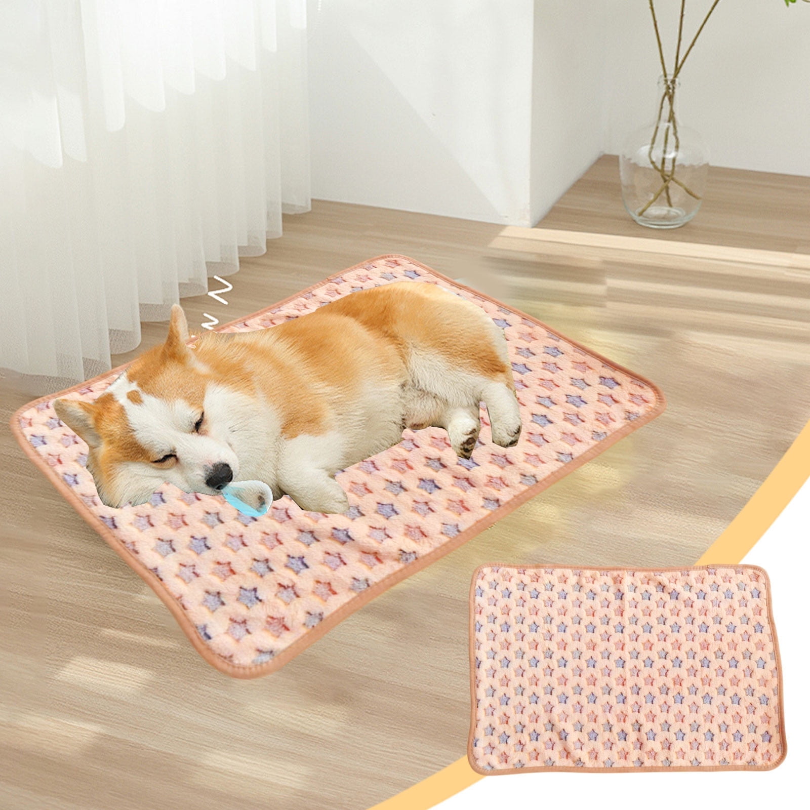 Dog Bed Crate Pad Ultra Soft Pet Bed With Cute Star Print Washable ...