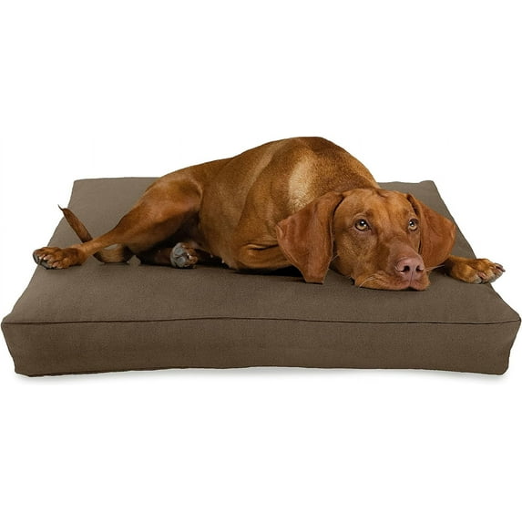 Dog Bed- Eco Friendly Organic cushion Washable Removable Cover Joints Weight Hemp X-Large Size Breeds Soft Dog Bed - 48 x 30 x 5