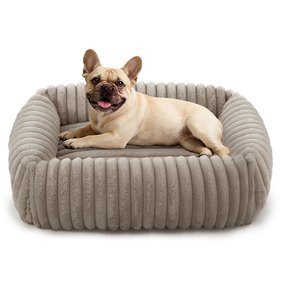 Dog Bed For Small Medium  Washable Pet With Removable Cover Rectangle Soft Calming Sleeping Puppy Durable Cuddler Anti-slip Bottom