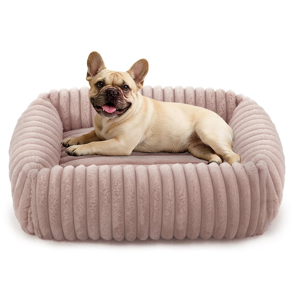Dog Bed For Small Medium Washable Pet With Removable Cover Rectangle Soft Calming Sleeping Puppy Durable Cuddler Anti-slip Bottom